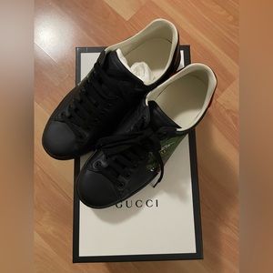 Gucci White Leather Ace Panther Print Low Top Sneakers Size US 6 (Men’s)